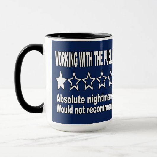 Eén ster beoordeling Blauw Mok (Links)