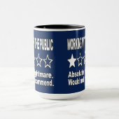 Eén ster beoordeling Blauw Mok (Midden)