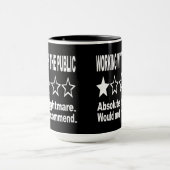 Één Ster Beoordeling Zwart Mok (Midden)