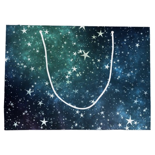 Een ster gevulde nacht groot cadeauzakje (Achterkant)