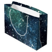 Een ster gevulde nacht groot cadeauzakje (Achterkant Gekanteld)