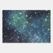 Een ster gevulde nacht inpakpapier vel (Voorkant)