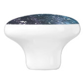 Een ster gevulde nacht keramische knop (Zijkant)