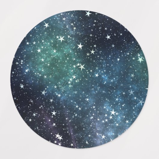 Een ster gevulde nacht labels (Design 2)