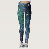 Een ster gevulde nacht leggings (Voorkant)