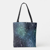 Een ster gevulde nacht tote bag (Achterkant)