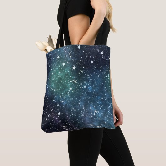 Een ster gevulde nacht tote bag (Dichtbij)