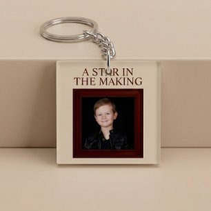 EEN STER IN DE DOOP Een gepersonaliseerde kinderfo Sleutelhanger