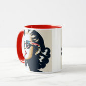 Een ster in popart stijl. mok (Voorkant links)