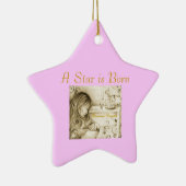 Een ster is een roze Star-keramisch versieringsmer Keramisch Ornament (Rechts)