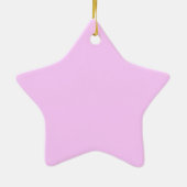Een ster is een roze Star-keramisch versieringsmer Keramisch Ornament (Achterkant)