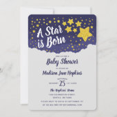Een ster is geboren Baby shower Kaart (Voorkant)