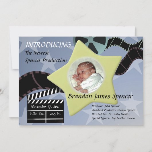 Een ster is geboren / Blauw Aankondiging (Voorkant)