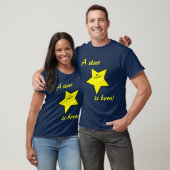 Een ster is geboren donker t-shirt (aanpasbaar) (Unisex)