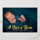 Een ster is geboren Foto Aankondiging Kaart (Voorkant)