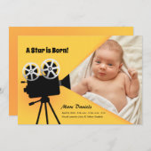 Een ster is geboren Foto Geboorteaankondiging Aankondiging (Voorkant / Achterkant)