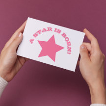 Een ster is geboren - Fun Quote Pink Star