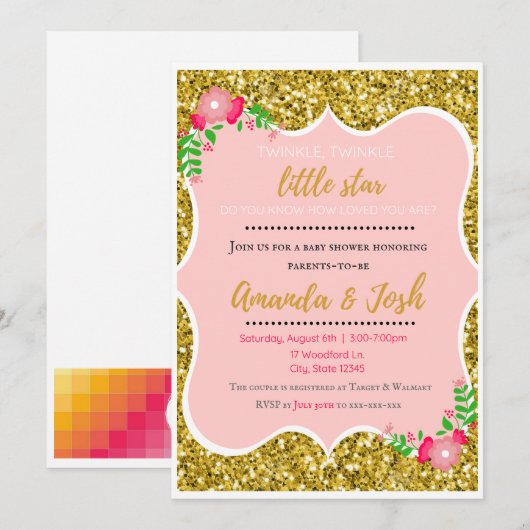 Een ster is geboren kaart (Voorkant / Achterkant)