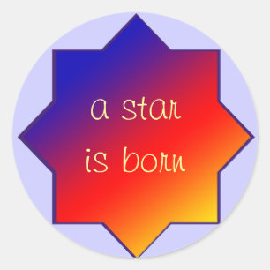 Een ster is geboren ronde sticker