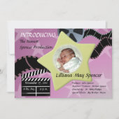 Een ster is geboren / roze aankondiging (Voorkant)