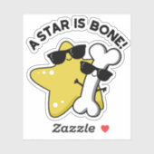 Een ster is 'n grappige filmtitel. sticker (Vel)
