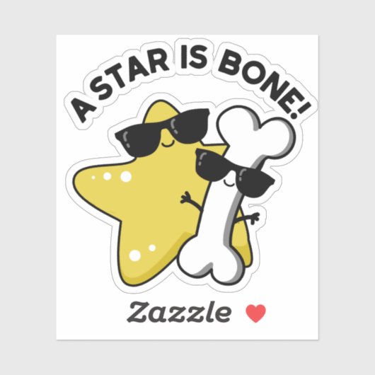 Een ster is 'n grappige filmtitel. sticker (Vel)