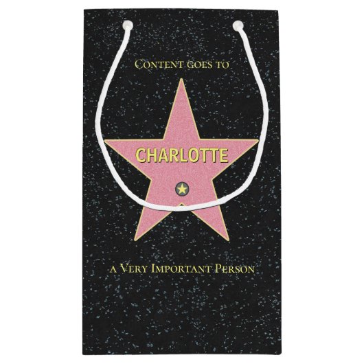 Een ster met Jouw naam erop! Cadeautasje (Achterkant)