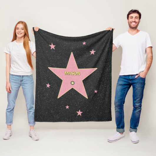Een ster met Jouw naam erop! Fleece Deken (In situ)
