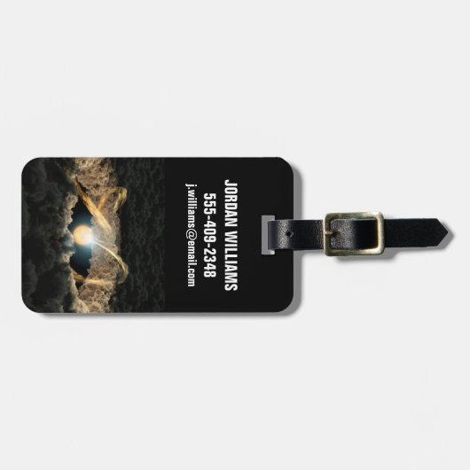 Een ster omgeven door een protoplanetaire schijf bagagelabel (Voorkant horizontaal)