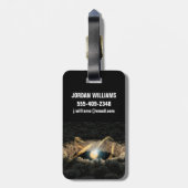 Een ster omgeven door een protoplanetaire schijf bagagelabel (Achterkant verticaal)