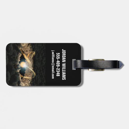 Een ster omgeven door een protoplanetaire schijf bagagelabel (Achterkant horizontaal)