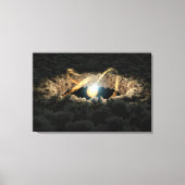 Een ster omgeven door een protoplanetaire schijf canvas afdruk (Voorkant)