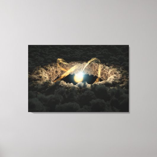 Een ster omgeven door een protoplanetaire schijf canvas afdruk (Voorkant)