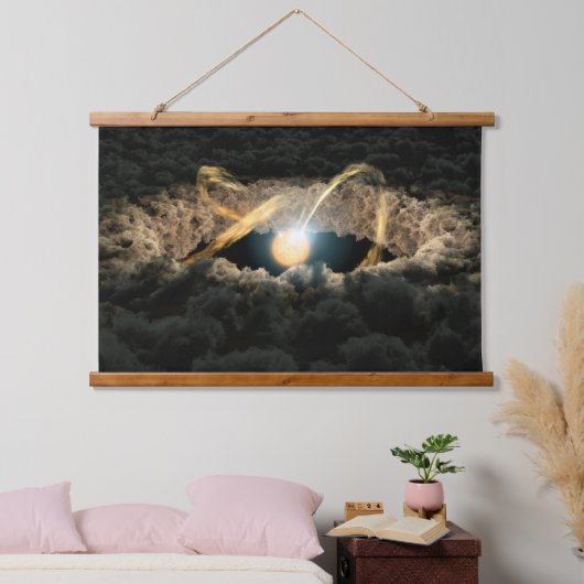 Een ster omgeven door een protoplanetaire schijf hangend wandkleed (Slaapkamer)