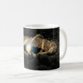 Een ster omgeven door een protoplanetaire schijf koffiemok (Voorkant rechts)