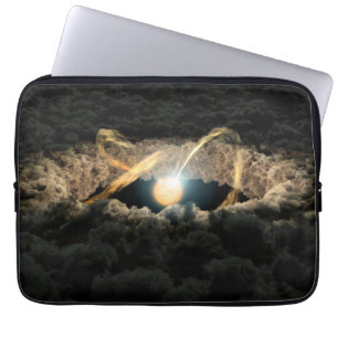Een ster omgeven door een protoplanetaire schijf laptop sleeve