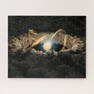 Een ster omgeven door een protoplanetaire schijf legpuzzel