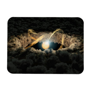 Een ster omgeven door een protoplanetaire schijf magneet