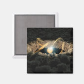 Een ster omgeven door een protoplanetaire schijf magneet (Voorkant / Achterkant)