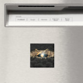 Een ster omgeven door een protoplanetaire schijf magneet (Insitu (Vaatwasser))