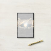 Een ster omgeven door een protoplanetaire schijf post-it® notes (Op bureau)