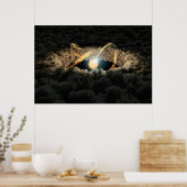 Een ster omgeven door een protoplanetaire schijf poster (Keuken)