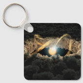 Een ster omgeven door een protoplanetaire schijf sleutelhanger (Voorkant)