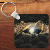 Een ster omgeven door een protoplanetaire schijf sleutelhanger (Voorkant)