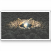 Een ster omgeven door een protoplanetaire schijf sticker (Voorkant)