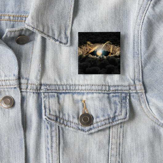 Een ster omgeven door een protoplanetaire schijf vierkante button 5,1 cm (In situ)