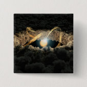 Een ster omgeven door een protoplanetaire schijf vierkante button 5,1 cm (Voorkant)