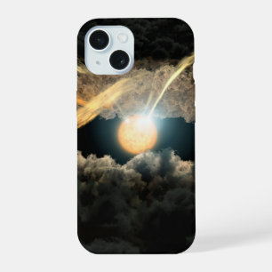 Een ster omringd door een protoplanetaire schijf iPhone 15 case