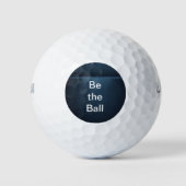 Eén ster op een lange horizon in blauw golfballen (Voorkant)