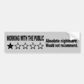Eén ster review   bumpersticker (Voorkant)
